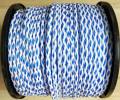 Schleppleine, vorgereckt, 200m, 7mm blau weiss / Tow rope 200m blue white pre-stretched