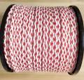 Schleppleine, vorgereckt, 200m, 7mm  weiß pink / Tow rope 200m white pinc , pre-stretched