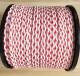 Schleppleine, vorgereckt, 200m, 7mm  wei� pink / Tow rope 200m white pinc , pre-stretched